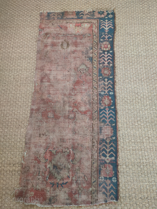 Ancient "Golden Triangle" afshan fragment, unusual tree border.  5ft4x2ft4. tonyhazrugs@btconnect.com                      