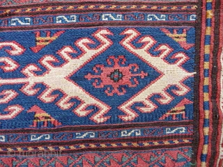 A superb south Caucasian soumac bagface in excellent condition. This weaving acquired from an private English collection is illustrated in John Wertimes book Sumak Bags published in 1998.     