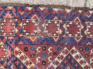 Very rare and beautiful 19th century Ersari rug with Camel gulls, size is mention in pictures                 