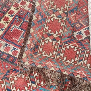 Very rare and beautiful 19th century Ersari rug with Camel gulls, size is mention in pictures                 