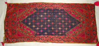 Handmade Swati pulkari cusian cover.
Size 30inch by 14inch.
Good condition.                        