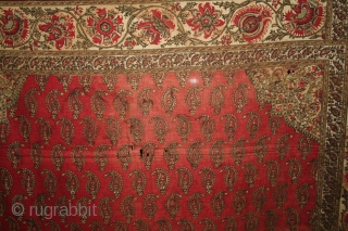 Antique 1850th Century Indian Kalamkari, Beautiful piece, Birds and flowers, Condition..few holes otherwise excellent, see in image, Size 185x116 Cm..Approx.(IMG_00026084)             