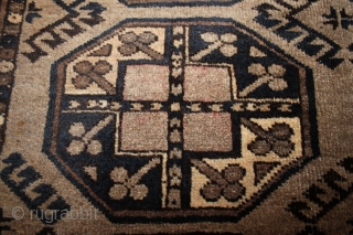 A unique Ersari Turkmen Camel Wool Pil Pai( elephant feet) also called Suleimani carpet from Bukhara circa 1930's. A very interesting and rare carpet as it is made of camel wool. An  ...