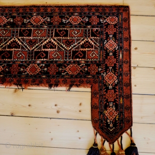  An early 20th century Ersari Kapunuk/Khalyk/Trapping 
 A large trapping (164 x 46 (74)cm in very good condition, complete, (with the exception of the 'internal' braided tassels), with a full dense  ...