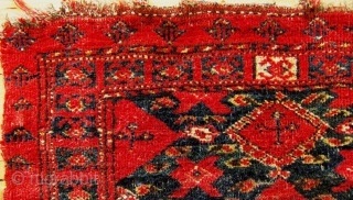 A 19th Century Beshir Torba 
Size 98.5 x 41 cm

A naively drawn mid to late 19th century Beshir Torba in fair to good condition. Selvedges are mostly intact but as the photos  ...