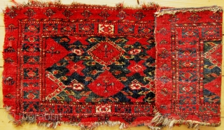 A 19th Century Beshir Torba 
Size 98.5 x 41 cm

A naively drawn mid to late 19th century Beshir Torba in fair to good condition. Selvedges are mostly intact but as the photos  ...