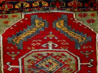 A 19th Century Anatolian Yastik 

Size L 70 x  W 56 cm.


 A well drawn Yastik in original condition with luminous colours from the second half of the 19th century the  ...