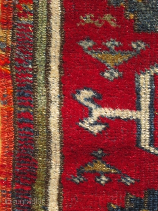 A 19th Century Anatolian Yastik 

Size L 70 x  W 56 cm.


 A well drawn Yastik in original condition with luminous colours from the second half of the 19th century the  ...