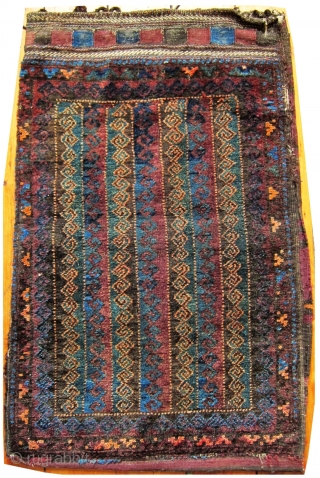 An early 20th century Baluch Balisht. Size 110 x 68cm

In good all-over condition, well drawn,with thick pile and good unfaded colours            