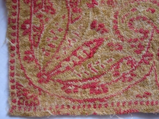 An exquisite piece of Kashmir shawl fragment, handwoven, obtained in India in 1950s. No.090001                   