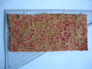 An exquisite piece of Kashmir shawl fragment, handwoven, obtained in India in 1950s. No.090001                   