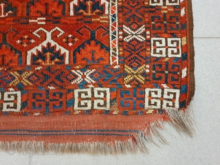 Nice Turkoman rug with nice design! Size 185 x 130 cm / 6'2" x 4'4".                  