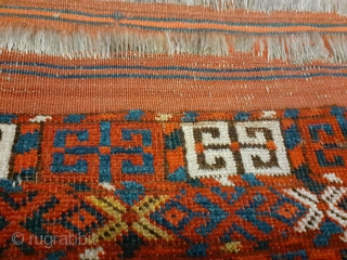 Nice Turkoman rug with nice design! Size 185 x 130 cm / 6'2" x 4'4".                  