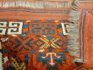 Nice Turkoman rug with nice design! Size 185 x 130 cm / 6'2" x 4'4".                  