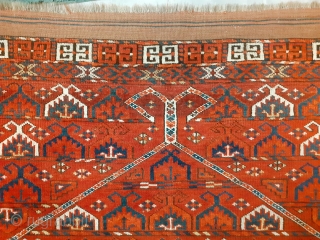 Nice Turkoman rug with nice design! Size 185 x 130 cm / 6'2" x 4'4".                  