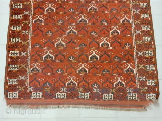 Nice Turkoman rug with nice design! Size 185 x 130 cm / 6'2" x 4'4".                  