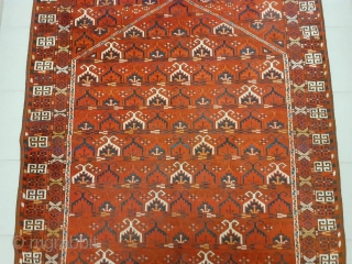 Nice Turkoman rug with nice design! Size 185 x 130 cm / 6'2" x 4'4".                  
