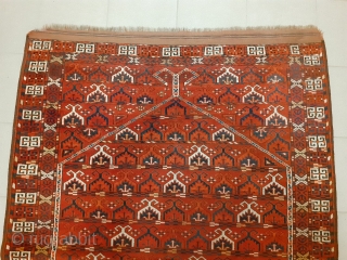 Nice Turkoman rug with nice design! Size 185 x 130 cm / 6'2" x 4'4".                  