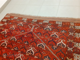 Nice Turkoman rug with nice design! Size 185 x 130 cm / 6'2" x 4'4".                  