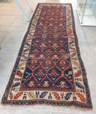 19th century caucasian runner. 288 x 98 cm.                         