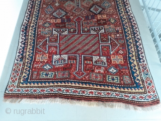 Room size Quchan 280 x 167 cm with nice tribal design.                      