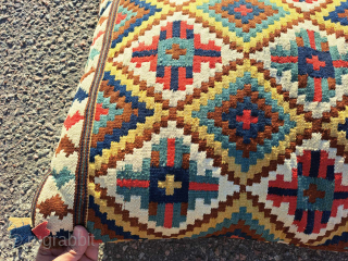 Very special, full cushion from Sweden. Early 19th century. 96 x 51 cm. Good condition.                  
