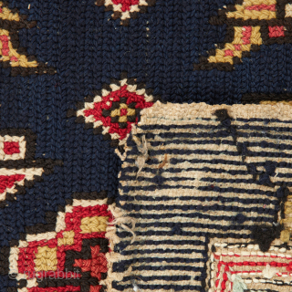 Swedish carriage cushion, dated 1840. Size 1'8" x 3'3".                        