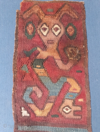 Very old (Nazca? Paracas?) fragment. 38 x 10 cm.                        