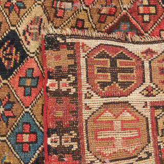 Kurdish runner size 4' x 9'4" with gorgeous colours.