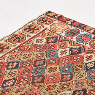 Kurdish runner size 4' x 9'4" with gorgeous colours.