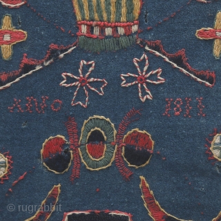 Very special Agedyna dated 1811. This is one of a kind and the most beautiful I've seen so far. 96 x 46 cm.          