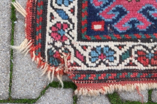 19th century caucasian Karabagh with beautiful colours. 247 x 121 cm / 8'3" x 4'.                  