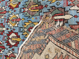 Delicate Kuba rug size 4'2" x 3'4".                          