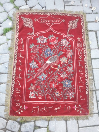 I am offering handmade,  stitched embroidery and chain stitched embroidery is worked on a wool Mahud fabric, Tekelduz.
For any questions, just write me!         