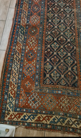 Antique caucasian kazak, date. 1816, 260x120cm, wool on wool                        