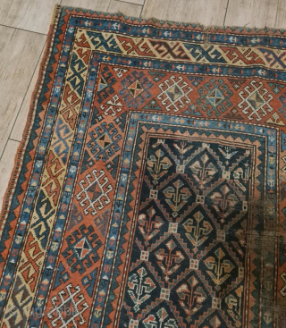 Antique caucasian kazak, date. 1816, 260x120cm, wool on wool                        