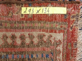 Kurdish rug, first part 19th century. 293 x 134 cm.                       