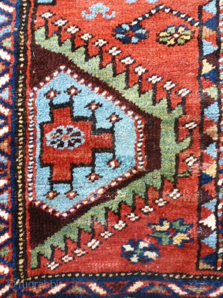 Antique Kurdish 185 x 105 cm. 3 very small holes recharged wool otherwise good condition.                  