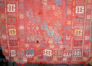 Azeri flatwoven sud caucasus. 170 X 78 cm. Need for cleaning and repair.                    