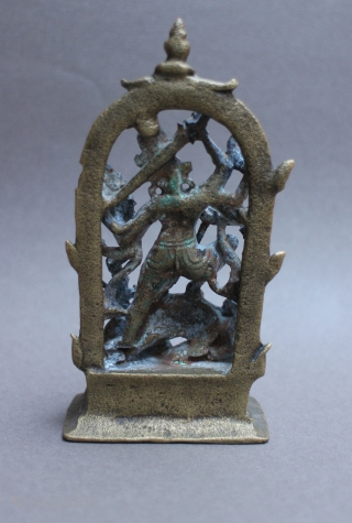 A bronze figurine of Durga Devi, Central Asia, Semirechye, 9th – early 10th century, a rare example of early Buddhist Art of Central Asia. h. 11.7 cm; w. 6.5 cm Published: Arts  ...
