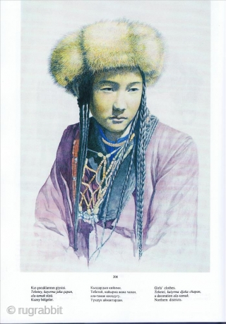 The Kyrgyz Folk Clothes. Ankara: Türk Tarih Kurumu, 2004, 1st ed., 4to (30 x 21cm), 73 pp., 242 colour plates, most illustrations are drawings, cloth, dust-wrapper. Parallel text is in English, Turkish,  ...
