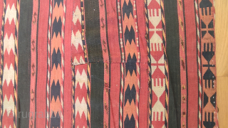Uzbek Kilim, Central Asia, 1920s, 280 x 150 cm, wool, in fair condition                    