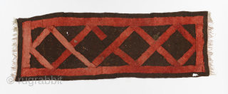 Kungrad or Kyrgyz Wall Hanging for Tent (Ala Kiyiz), Ferghana Valley, late 19th century, 350 x 123 cm, embroidered patchwork felt, wool/silk, small holes to felt, stains, soiling, otherwise in good condition.  ...