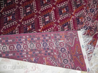 turkamen rug   antique size 245x160  circa 1900 -1920                      