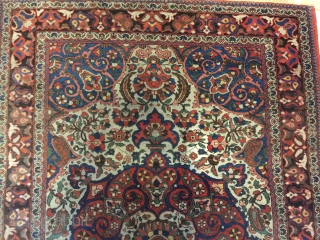  beautiful persian bakhtiari rug good condition only need wash- 1920's   size 209x139                  