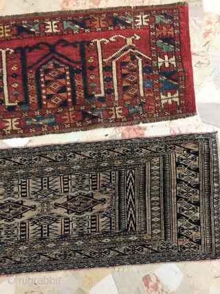 Yomut Torba, Wonderful beje natural colour, circa 1870  , size 128x33 cm

Bashir torba  Natural red colors circa 1900 Size: 120x33 cm

in good conditions was repaired some small place

offro la vendita  ...