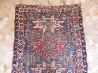 shirvan lezgi particular design size 153x105 need some repair                        