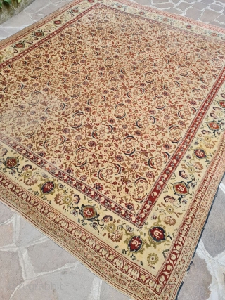 antique agra rug india good condition needs some smalls repairs size:290x245 cm                     