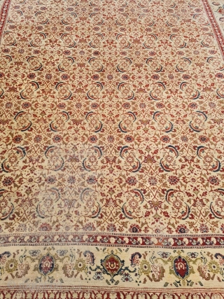 antique agra rug india good condition needs some smalls repairs size:290x245 cm                     