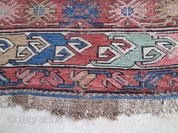 19th century Kuba Seichur soumak rug
253 X 132 cm                        